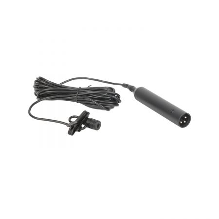 Condenser Tie-Clip Microphone w/ 3.5mm plug and Phantom Powered - Clip-on Instrument Microphone JEM-801.